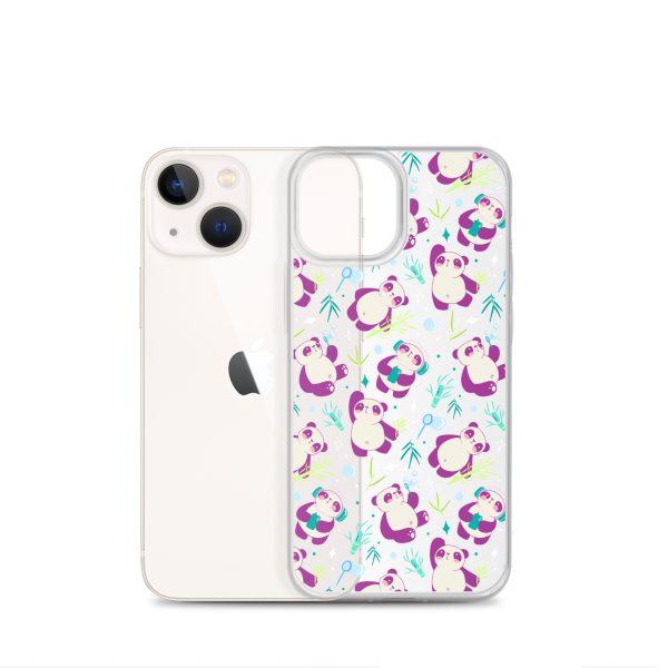 Cute Panda Bamboo iPhone Clear Case