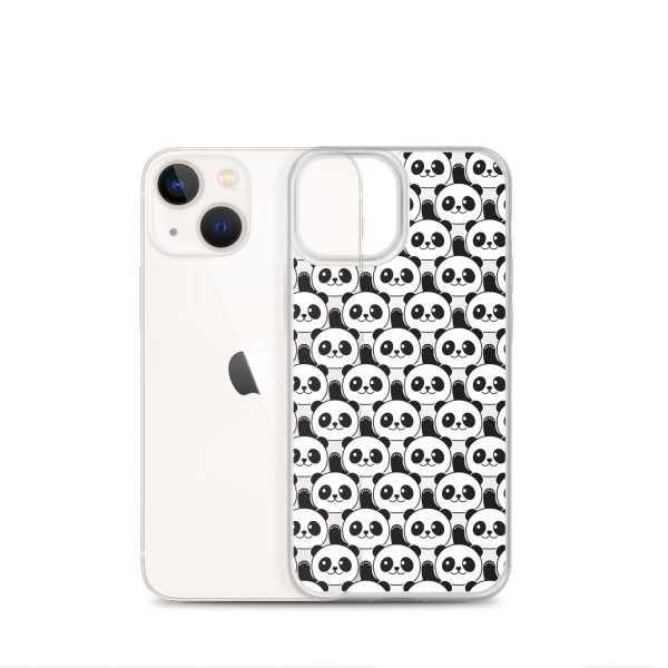Cute Panda Bears iPhone Clear Case