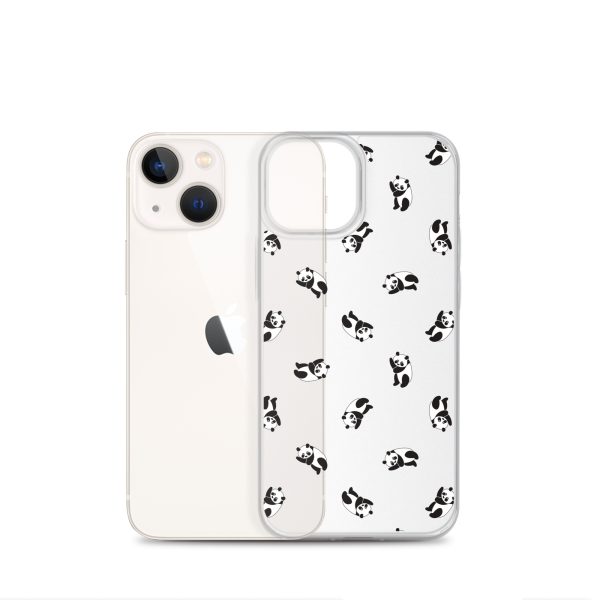 Cute Pandas iPhone Clear Case