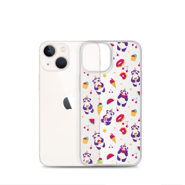 Cute Panda Sweets iPhone Clear Case