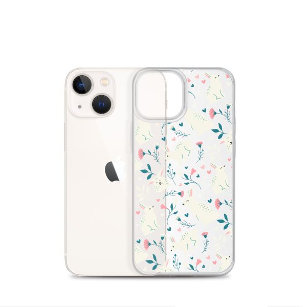 Easter Cute Rabbits iPhone Clear Case