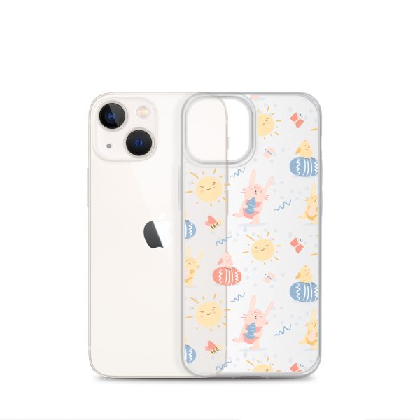Easter Egg and Bunnies iPhone Clear Case