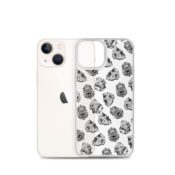 Illustrated Gorilla Seamless iPhone Clear Case