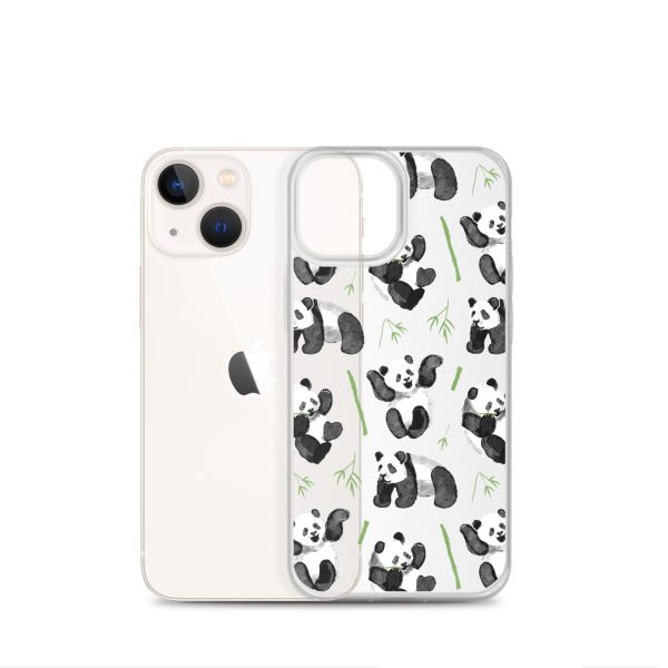 Watercolor Panda Bear iPhone Clear Case