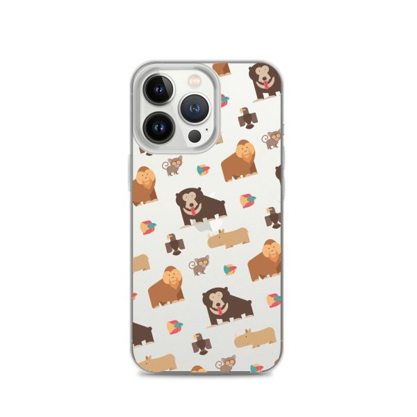 Asian Jungle Animals iPhone Clear Case