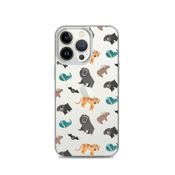 Asian Jungle Animals iPhone Clear Case
