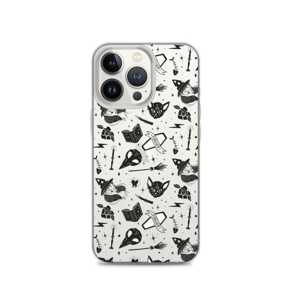 Black and White Halloween iPhone Clear Case
