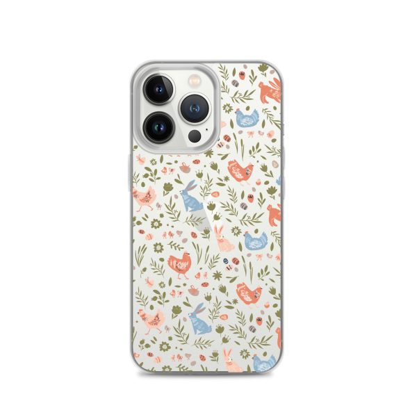 Bunnies and Hens Easter iPhone Clear Case