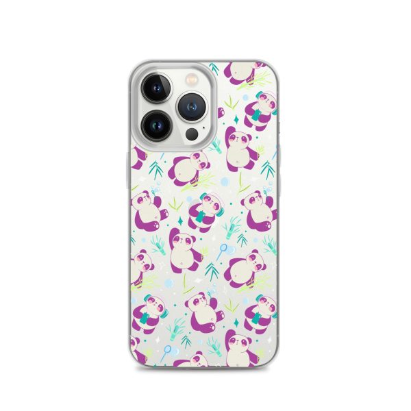 Cute Panda Bamboo iPhone Clear Case