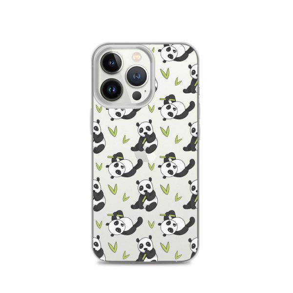 Cute Panda Bear iPhone Clear Case