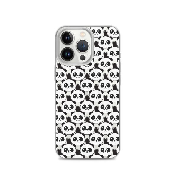 Cute Panda Bears iPhone Clear Case
