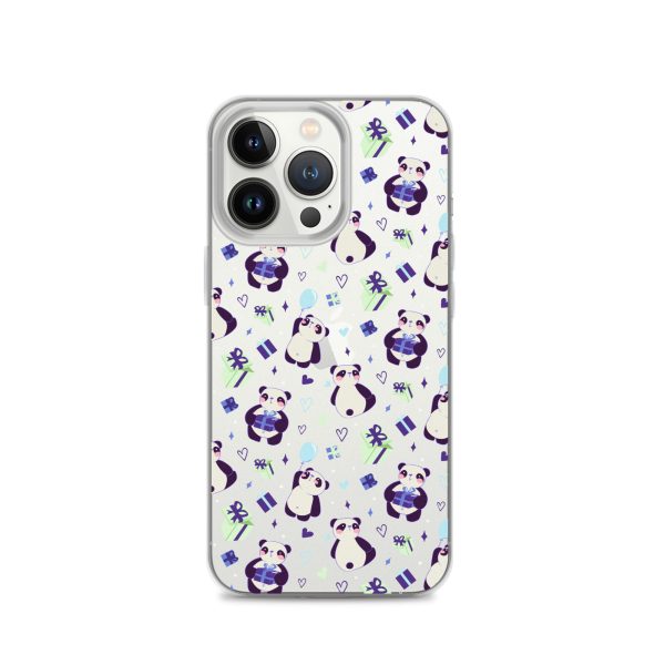 Cute Panda Presents iPhone Clear Case