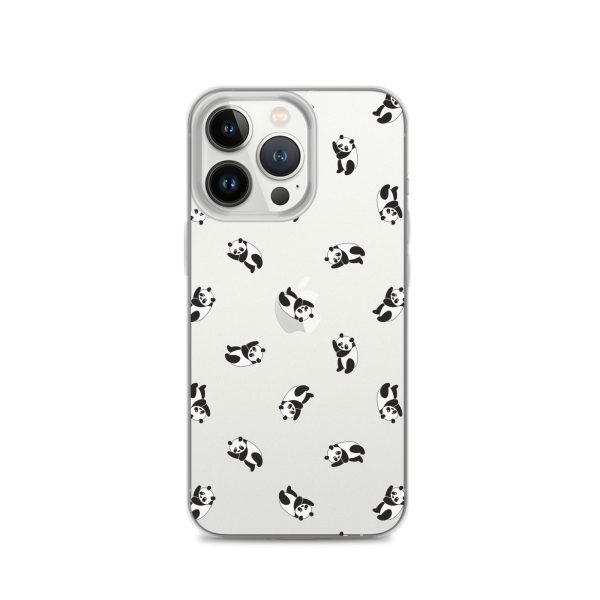 Cute Pandas iPhone Clear Case