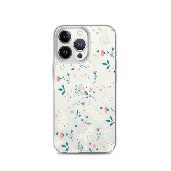 Easter Cute Rabbits iPhone Clear Case