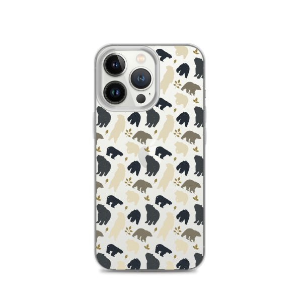 Forest Bear Silhouette iPhone Clear Case