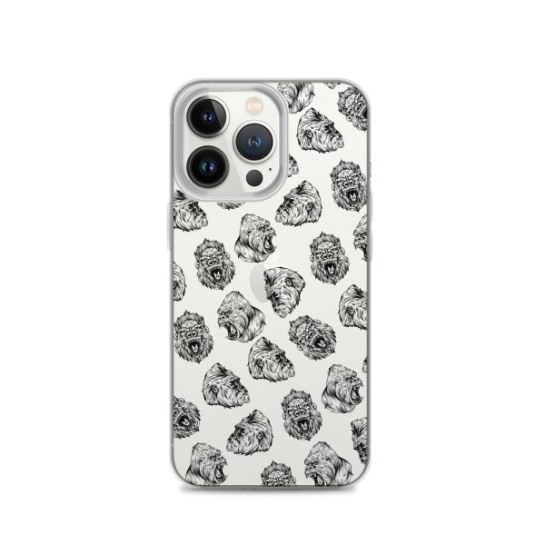 Illustrated Gorilla Seamless iPhone Clear Case