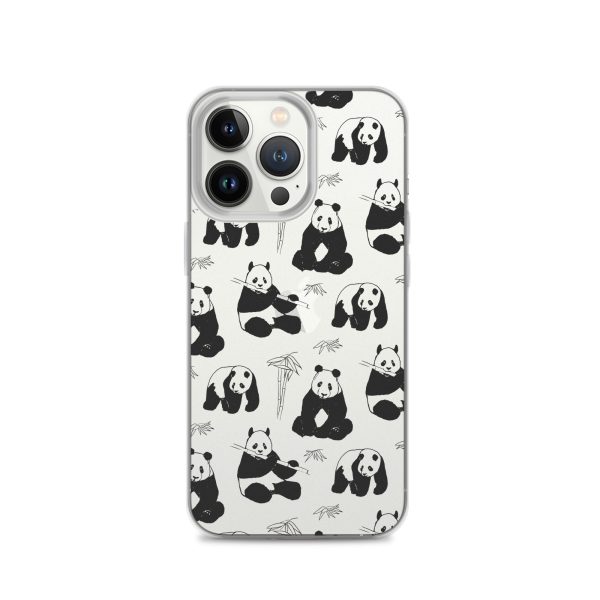 Panda Bears Bamboo iPhone Clear Case