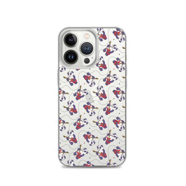 Panda Guitarist iPhone Clear Case