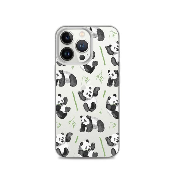 Watercolor Panda Bear iPhone Clear Case