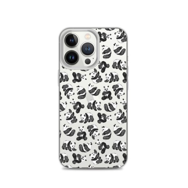 Watercolor Panda Bears iPhone Clear Case