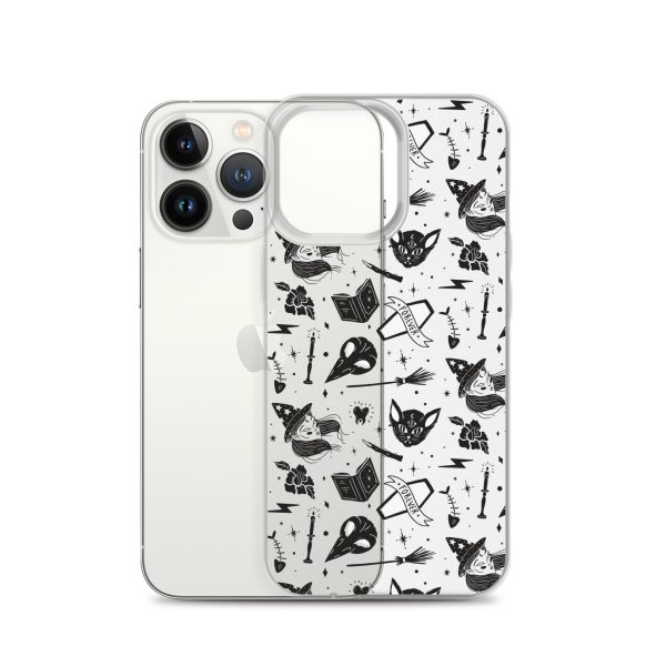 Black and White Halloween iPhone Clear Case
