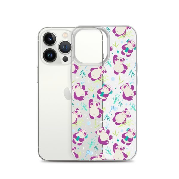 Cute Panda Bamboo iPhone Clear Case