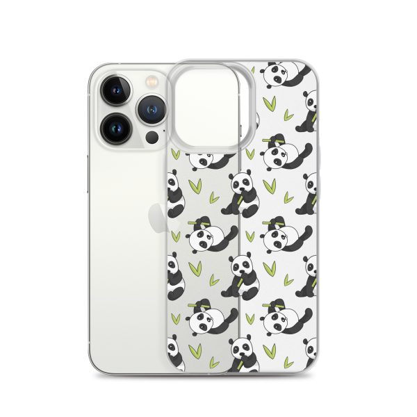 Cute Panda Bear iPhone Clear Case