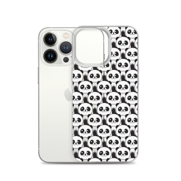 Cute Panda Bears iPhone Clear Case