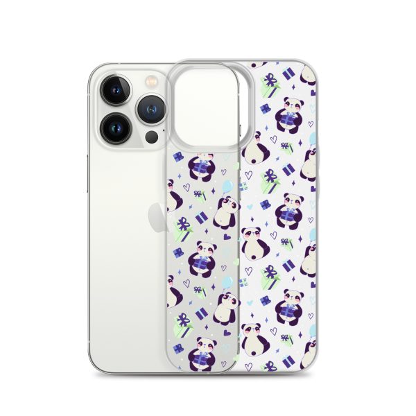 Cute Panda Presents iPhone Clear Case