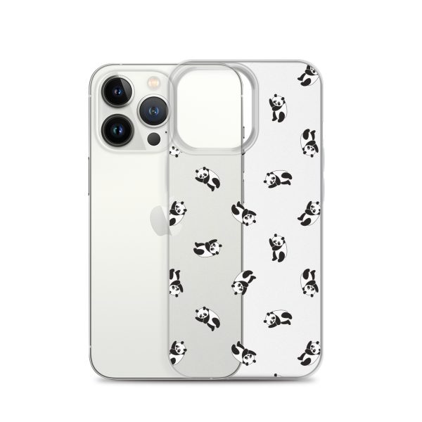 Cute Pandas iPhone Clear Case