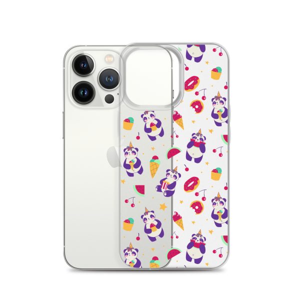 Cute Panda Sweets iPhone Clear Case