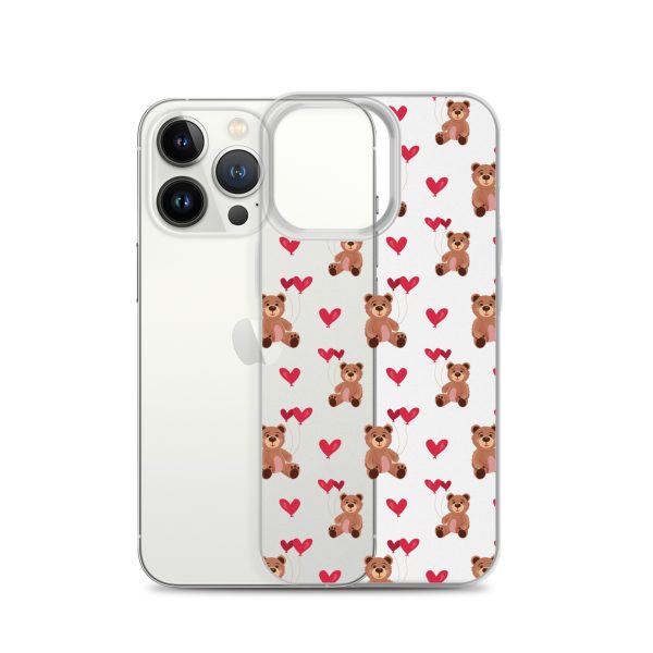 Cute Teddy Bear iPhone Clear Case