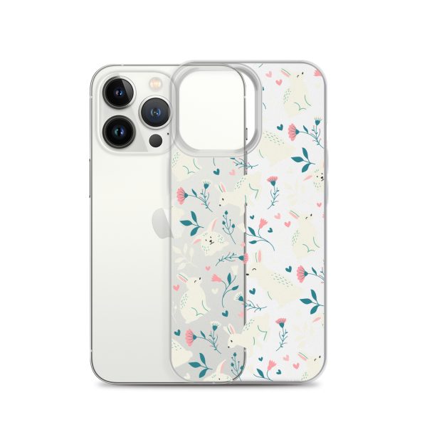 Easter Cute Rabbits iPhone Clear Case