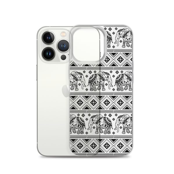 Elephant Mandala iPhone Clear Case