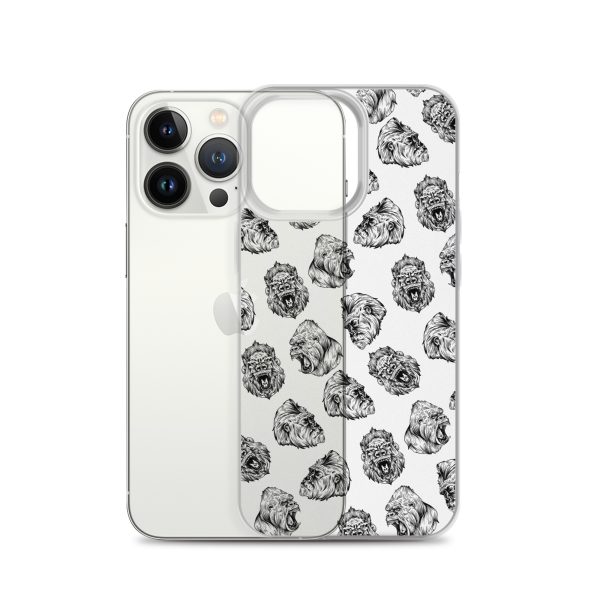 Illustrated Gorilla Seamless iPhone Clear Case
