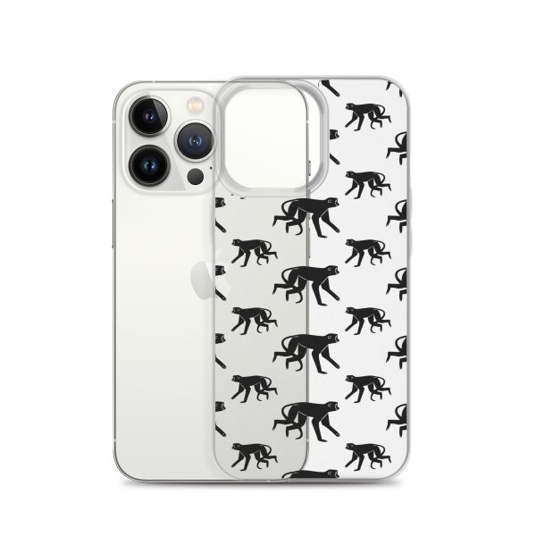 Monkey Silhouette iPhone Clear Case