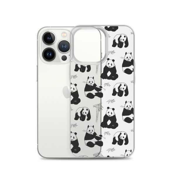 Panda Bears Bamboo iPhone Clear Case