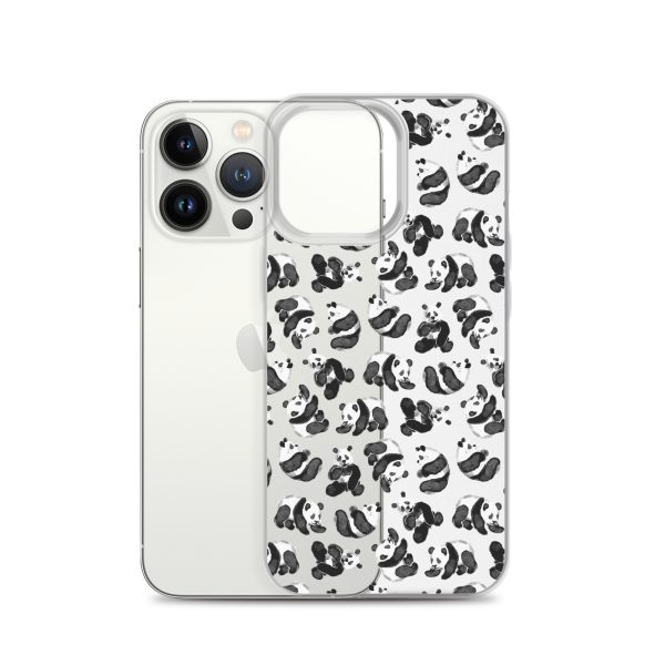 Watercolor Panda Bears iPhone Clear Case
