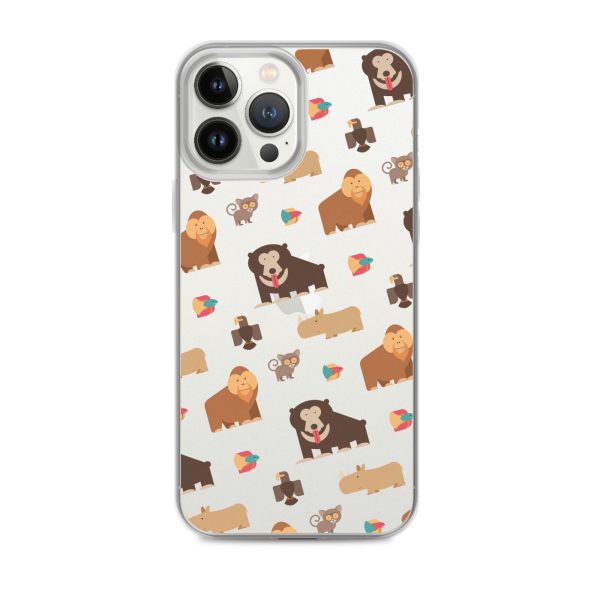 Asian Jungle Animals iPhone Clear Case