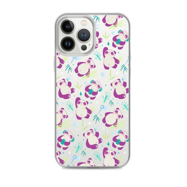 Cute Panda Bamboo iPhone Clear Case