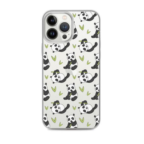 Cute Panda Bear iPhone Clear Case