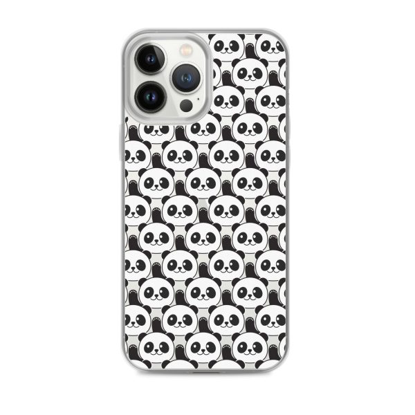 Cute Panda Bears iPhone Clear Case