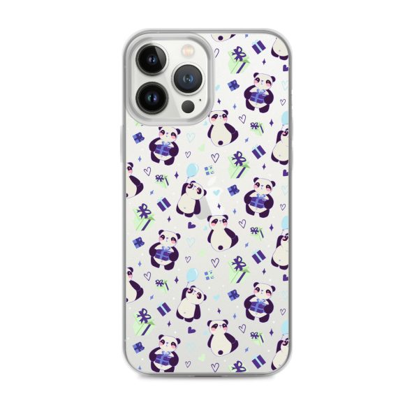 Cute Panda Presents iPhone Clear Case