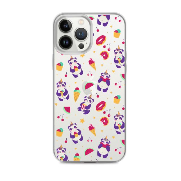 Cute Panda Sweets iPhone Clear Case
