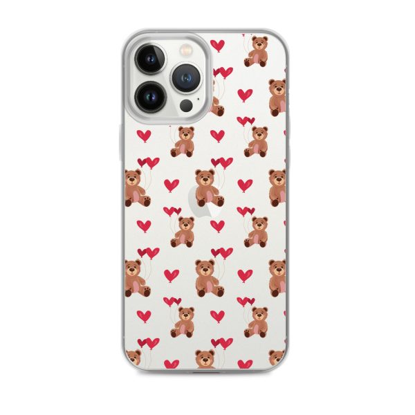 Cute Teddy Bear iPhone Clear Case
