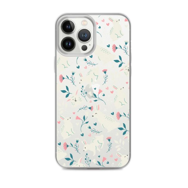 Easter Cute Rabbits iPhone Clear Case