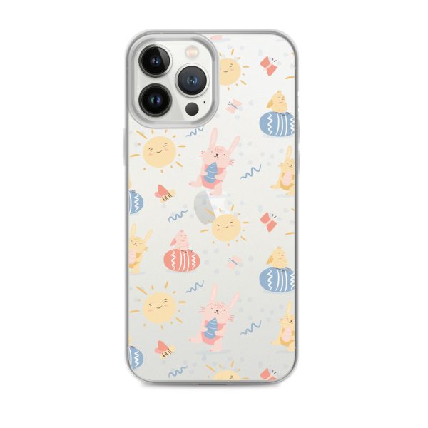 Easter Egg and Bunnies iPhone Clear Case