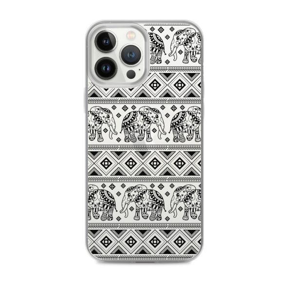 Elephant Mandala iPhone Clear Case