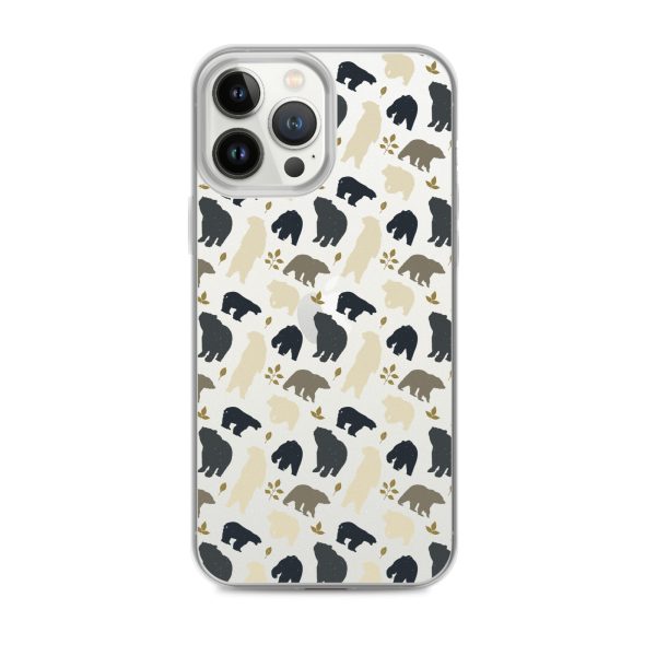 Forest Bear Silhouette iPhone Clear Case