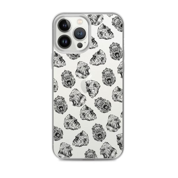 Illustrated Gorilla Seamless iPhone Clear Case